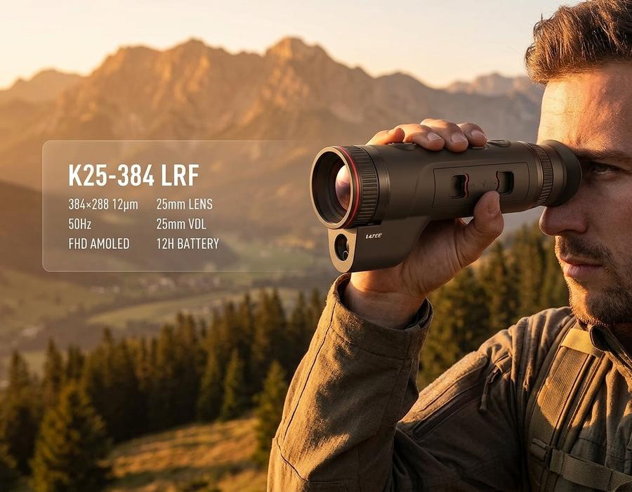 K25-384 LRF thermal monocular with Full-HD display